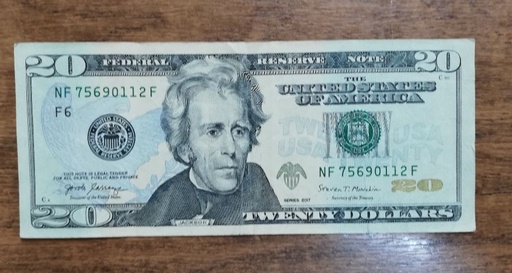 ESTADOS UNIDOS DEL AÑO 2017 DE 20 DOLARES