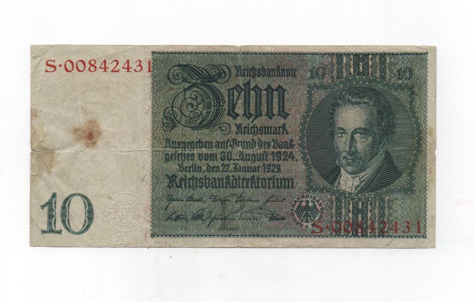 GERMANY 1924 10 MARKS