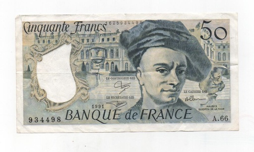 FRANCIA DEL AÑO 1991 DE 50 FRANCOS