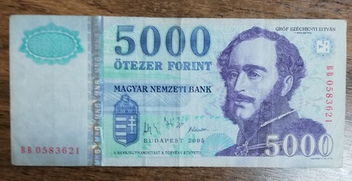 HUNGRIA DEL AÑO 2005 DE 5000 FORINT