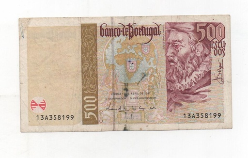 PORTUGAL DEL AÑO 1987 DE 500 ESCUDOS