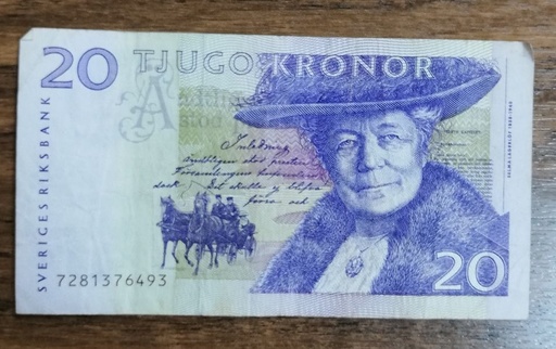 SUECIA DEL AÑO 1991 DE 20 KORONAS