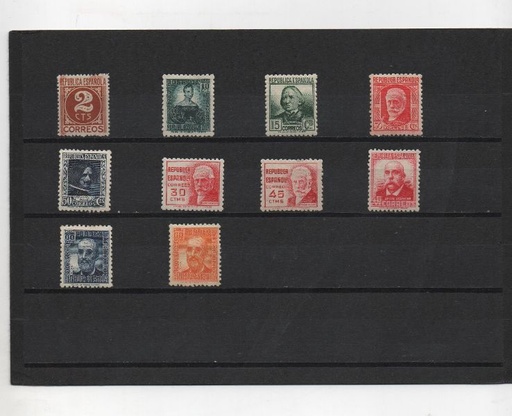 ESPAÑA DEL AÑO 1936.38 Nº 731/740 CIFRAS Y PERSONAJES **