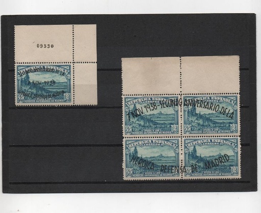 ESPAÑA DEL AÑO 1938 Nº 789/790 II ANIV. DE LA DEFENSA DE MADRID **