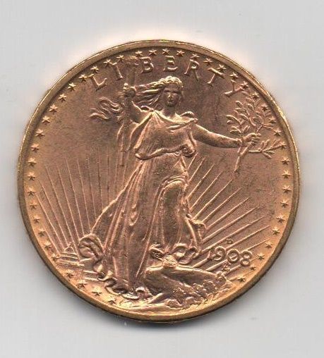 UNITED STATES 1908 20 DOLLARS