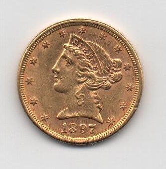 UNITED STATES 1897 5 DOLLARS