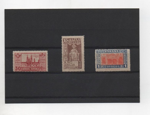ESTADO ESPAÑOL (FRANCO) DEL AÑO 1937 Nº 833/835** AÑO JUVILAR COMPOSTELANO