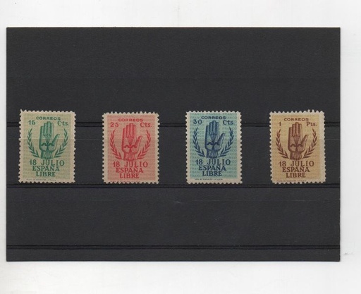 ESTADO ESPAÑOL (FRANCO) DEL AÑO 1938 Nº 851/854** II ANIVERSARIO DEL ALZAMIENTO NACIONAL