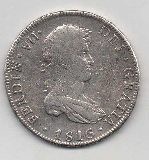 SPAIN FERDINAND VII 1816 8 REALES