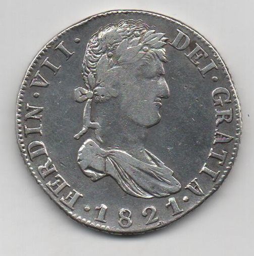 SPANIEN FERDINAND VII AUS DEM JAHR 1821 8 REALES