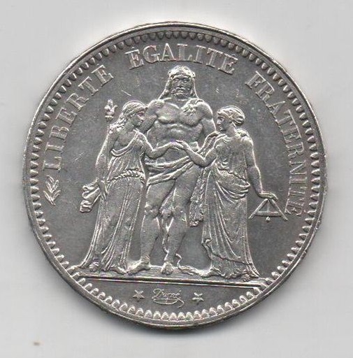 FRANCIA DEL AÑO 1873 DE 5 FRANCOS REPUBLICA