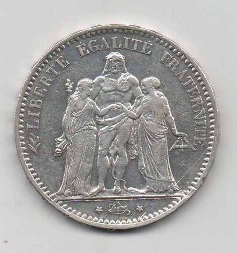 FRANCIA DEL AÑO 1874 DE 5 FRANCOS REPUBLICA