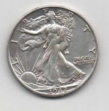ESTADOS UNIDOS DEL AÑO 1942 DE 1/2 DOLAR LIBERTY