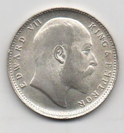 INDIA DEL AÑO 1906 DE 1 RUPIA EDUARDO VII