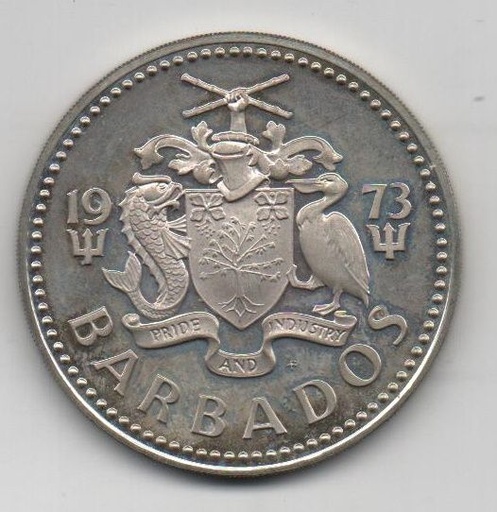 BARBADOS DEL AÑO 1973 DE 10 DOLARES