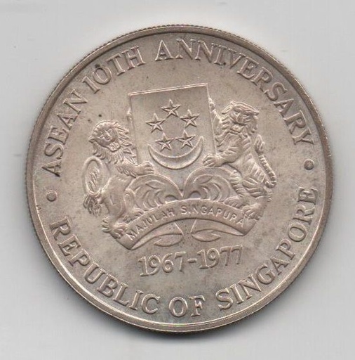SINGAPUR DEL AÑO 1977 MANOS DE 10 DOLARES