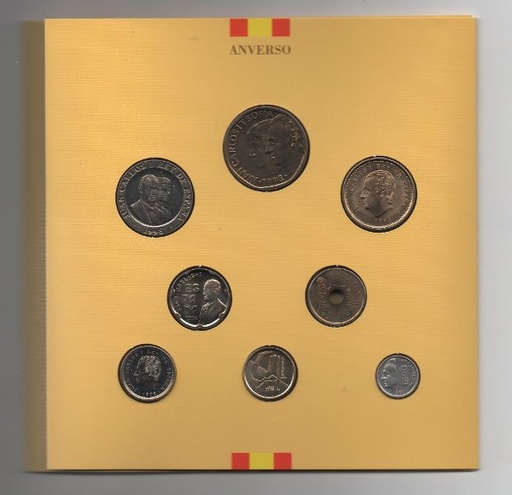 ESPAÑA CARTERA OFICIAL DE PESETAS J. CARLOS I DEL AÑO 1998