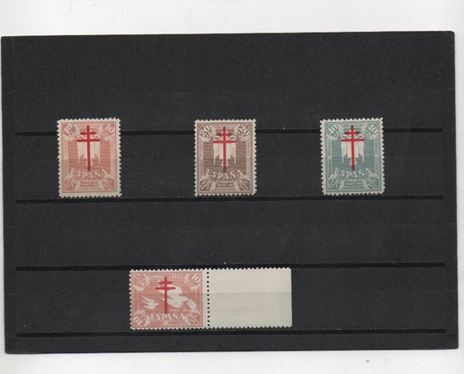 ESTADO ESPAÑOL (FRANCO) DEL AÑO 1942 Nº 957/960 ** PRO TUBERCULOSOS