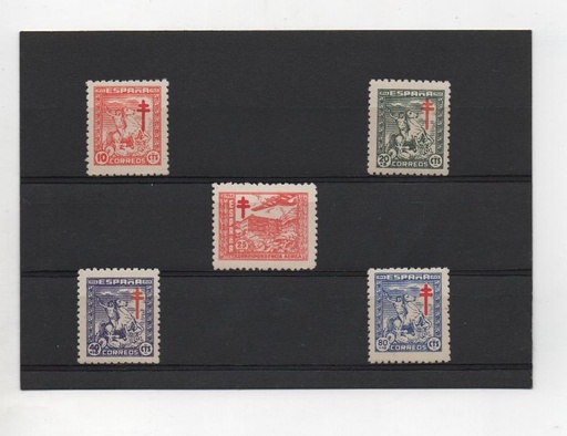 ESTADO ESPAÑOL (FRANCO) DEL AÑO 1944 Nº 984/988 ** PRO TUBERCULOSOS