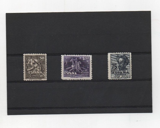 ESTADO ESPAÑOL (FRANCO) DEL AÑO 1947 Nº 1012/14 ** IV CENTENARIO NACIMIENTO CERVANTES
