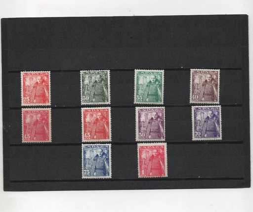 ESTADO ESPAÑOL (FRANCO) DEL AÑO 1948-54 Nº 1024/32 ** GENERAL FRANCO Y CASTILLO DE LA MOTA