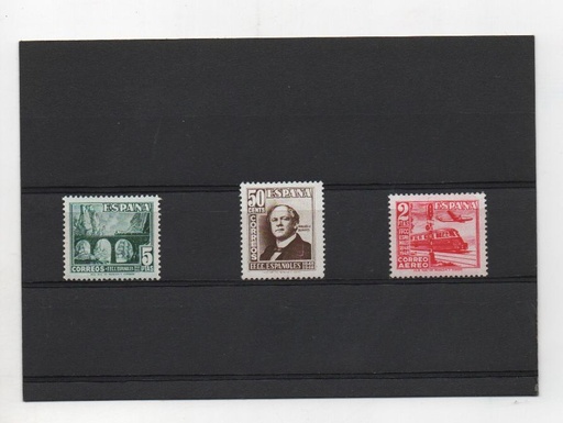 ESTADO ESPAÑOL (FRANCO) DEL AÑO 1948 Nº 1037/39 ** CENTENARIO DEL FERROCARRIL