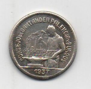 SPANIEN BÜRGERKRIEG RAT VON SANTANDER, PALENCIA UND BURGOS AUS DEM JAHR 1937 0.50 CTS MÜNZSTÄTTE PJR