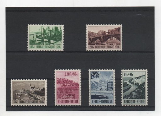 COLECCIÓN DE SELLOS DE BELGICA DEL AÑO 1953 SERIE Nº 918/923