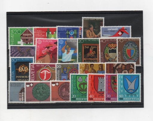 AÑO COMPLETO SELLOS SUIZA DE 1981