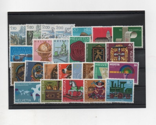 AÑO COMPLETO SELLOS SUIZA DE 1983