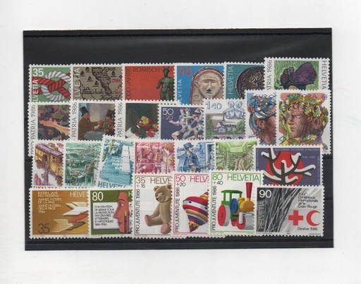 AÑO COMPLETO SELLOS SUIZA DE 1986