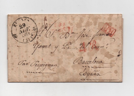 ESPAÑA Nº 67 PERPIÑAN AÑO 29- 11- 1832