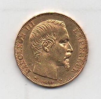 FRANCIA DEL AÑO 1857 DE 20 FRANCOS