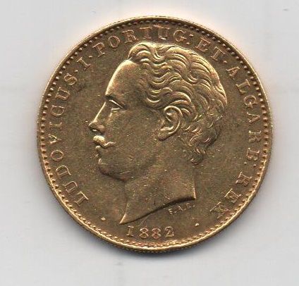 PORTUGAL DEL AÑO 1882 DE 10000 REIS