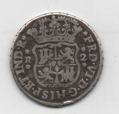 SPAIN FERDINAND VI 1751 2 REALES