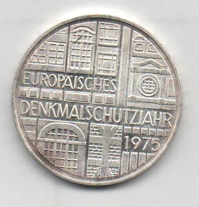 ALEMANIA FEDERAL DEL AÑO 1975 LETRA F DE 5 MARCOS