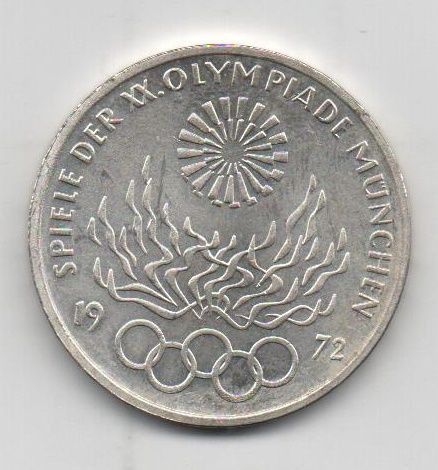 GERMANY YEAR 1972 LETTER F OF 10 MARKS