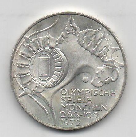 ALEMANIA FEDERAL DEL AÑO 1972 LETRA J MUNCHEN DE 10 MARCOS