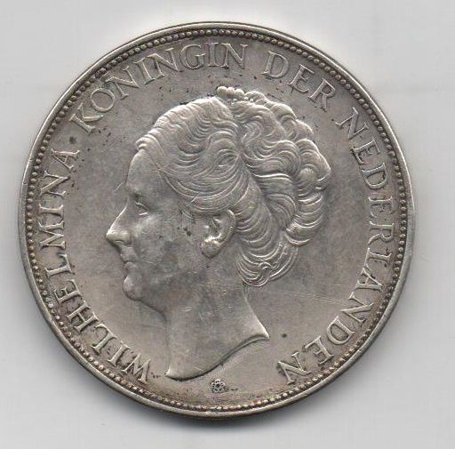 HOLANDA DEL AÑO 1929 DE 2 1/2 GULDEN