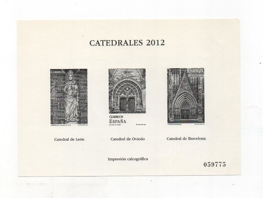PRUEBA CALCOGRÁFICA DEL AÑO 2012