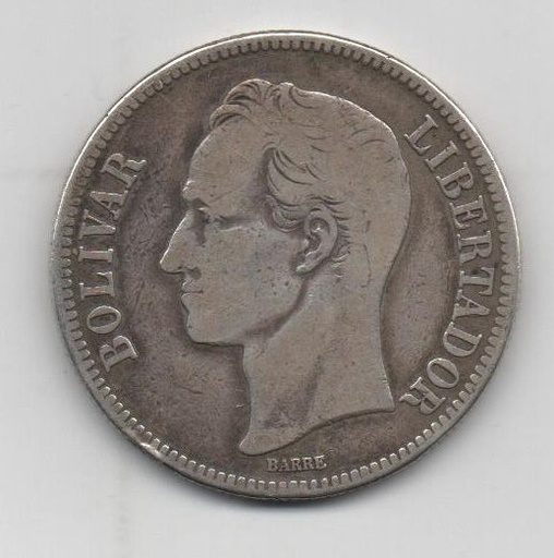 VENEZUELA DEL AÑO 1936 DE 5 BOLIVARES