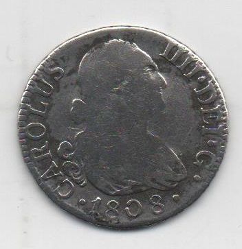 ESPAÑA CARLOS IV DEL AÑO 1808 DE 2 REALES
