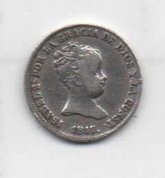 SPANIEN ISABEL II. AUS DEM JAHR 1847 1 REAL