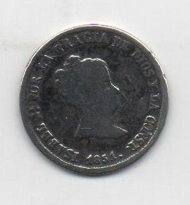 ESPAÑA ISABEL II DEL AÑO 1851 DE 2 REALES
