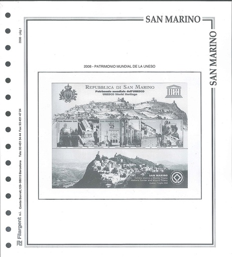 REPUBLICA DE S. MARINO HOJAS PARA SELLOS