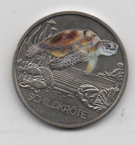 AUSTRIA 2019 3€ TURTLE
