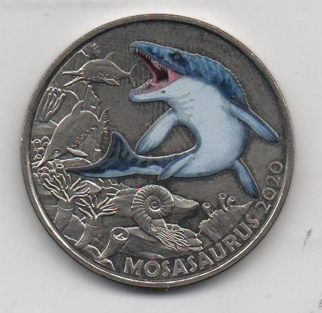 AUSTRIA 2020 3€ MOSASAURUS