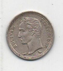 VENEZUELA DEL AÑO 1960 DE 25 CENTAVOS