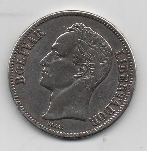 VENEZUELA DEL AÑO 1936 DE 5 BOLIVARES