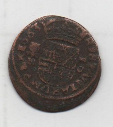 ESPAÑA DEL AÑO 1663 DE 16 MARAVEDIS